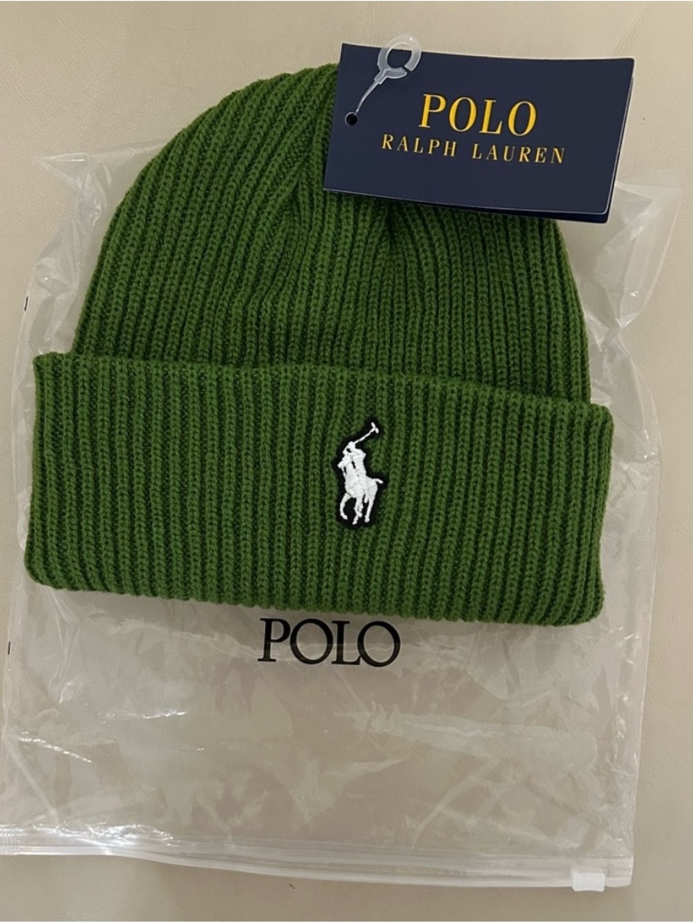 Green Polo Ralph Lauren Beanie
